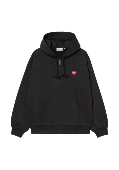 hooded heart ii hartt sweatshirt man black CARHARTT WIP | I03517689.XX